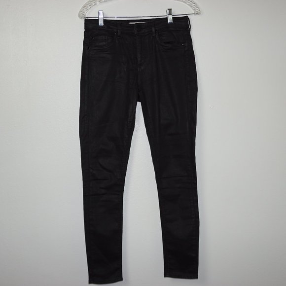 Topshop Moto Coated Leigh Mid-Rise Jeans - Picture 1 of 6